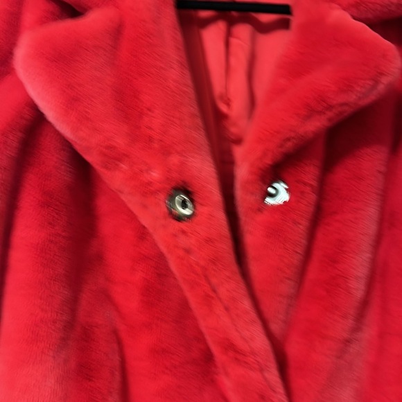 Ricki’s soft fluffy vibrant red coat. Brand new condition - Picture 3 of 4